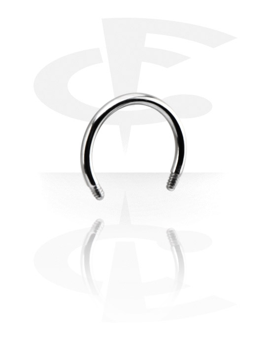 Bolas, barras & más, Micro Circular Barbell Pin, Acero quirúrgico 316L