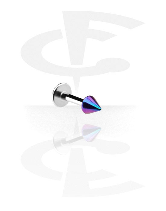 Labreti, Micro Labret with Anodised Cone, Surgical Steel 316L