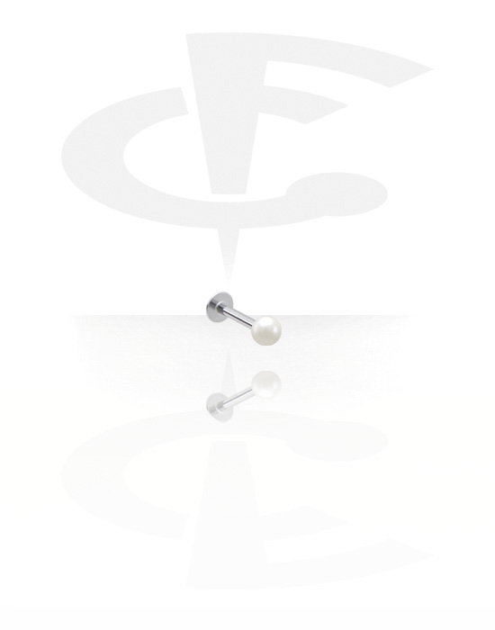 Labret-ek, Micro Labret with Synthetic Pearl, Surgical Steel 316L
