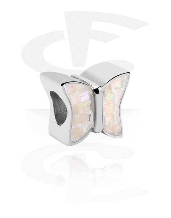 Perlice, Perla za narukvice od perli s dizajnom leptira, Kirurški čelik 316L