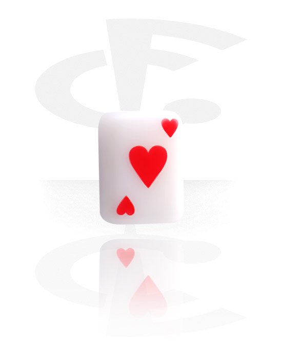 Kulor, stavar & mer, Hearts Playing Card, Acrylic