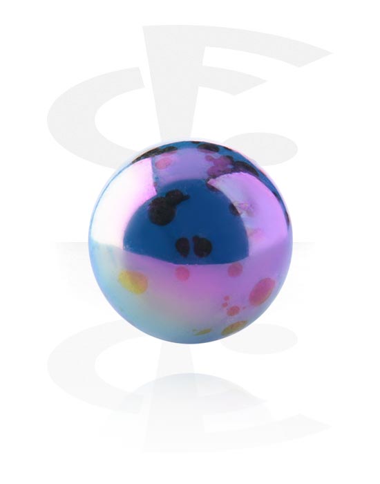 Kulor, stavar & mer, Ball for 1.2mm threaded pins (acrylic) med regnbågseffekt, Akryl