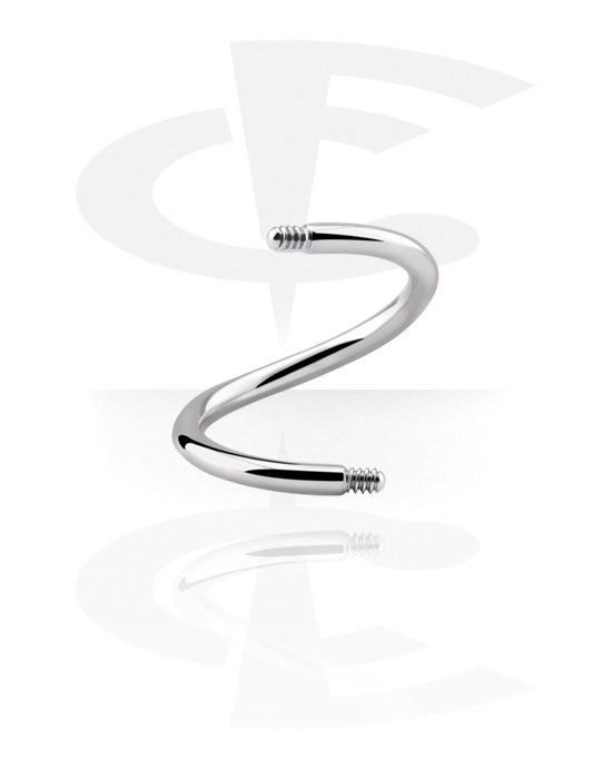 Bolas, barras & más, Micro Spiral Pin, Acero quirúrgico 316L