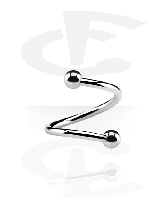 Spirals, Twisted Barbell, Surgical Steel 316L