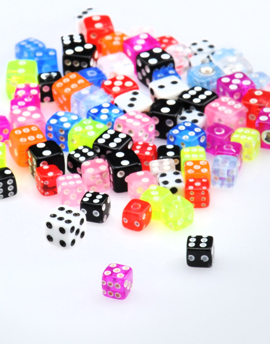 Partisalg, Micro Dice for 1.2mm Pins, Acrylic
