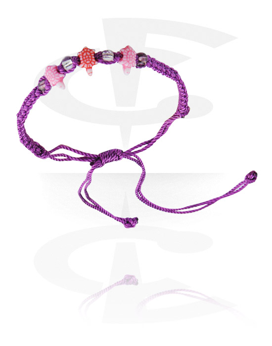 Bransolety, Bracelet with Beads, Full Nylon D18