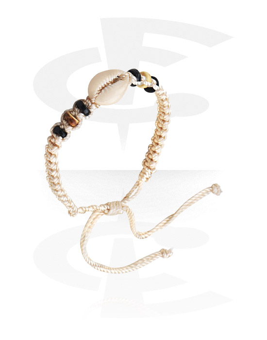 Rannekorut, Bracelet with Coco & Shell, Full Nylon D18
