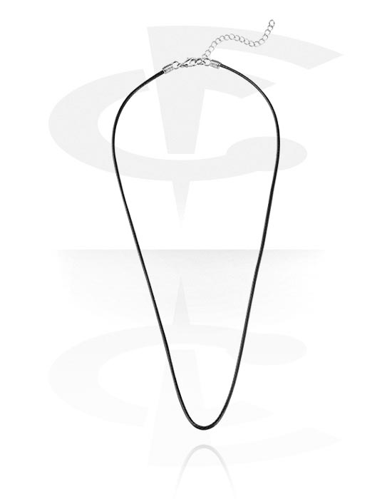 Halsband, Wax cotton-halsband med Förlängningskedja, Vaxtråd, Kirurgiskt stål 316L