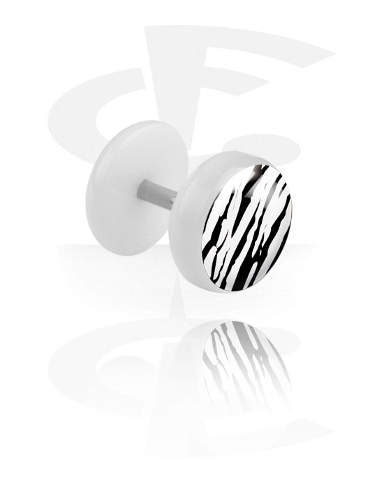 Hamis piercingek, New White Picture Fake Plug, Acrylic