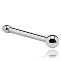 Piercings nez & Septums, Piercing nez droit (acier chirurgical, argent, finition brillante), Acier chirurgical 316L