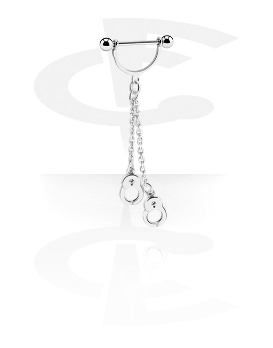 Nipple Shield with charm (Surgical Steel 316L/Plated Brass) The World