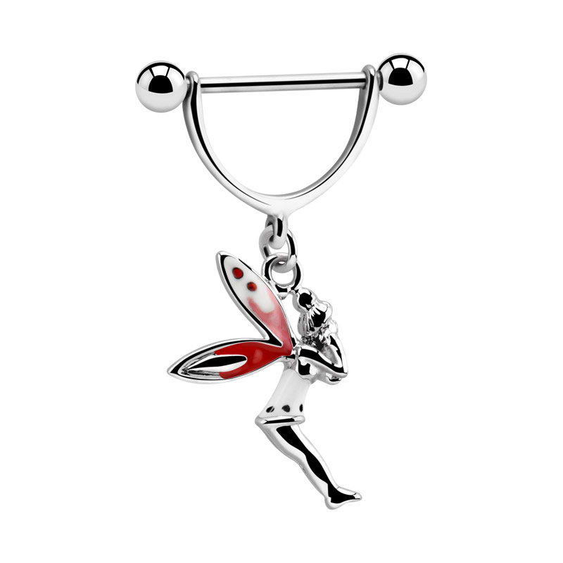 Piercing téton avec Pendentif Acier chirurgical 316L/Laiton plaqué Piercings téton