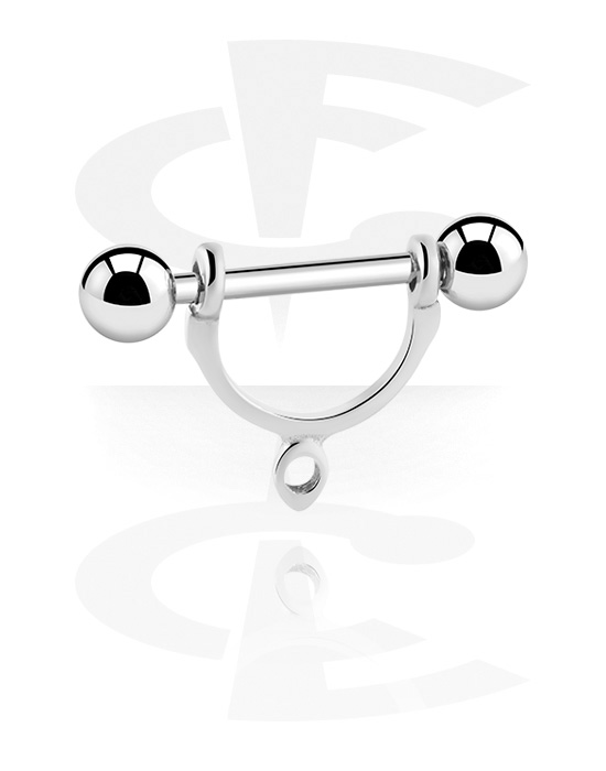Boules, barres & plus, Piercing téton avec anneau pour accessoires, Acier chirurgical 316L