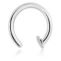 Piercings nez & Septums, Anneau ouvert pour le nez (acier chirurgical, argent, finition brillante), Acier chirurgical 316L