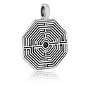 Anhänger, Kettenanhänger mit Labyrinth-Design, Hartzinn