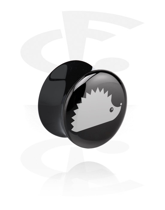 Tunele & plugi, Black Flared Plug, Acrylic