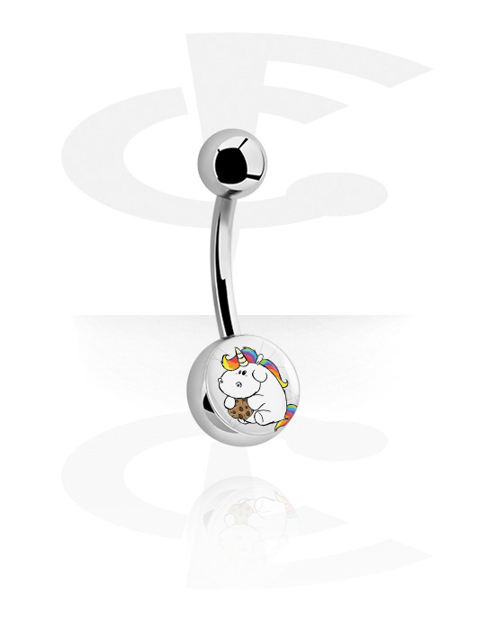 Piercing Nombril Banane Acier Chirurgical 316L - Fleur Cristal En Or, Or Rose Ou Argent