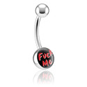 Ívelt barbellek, Belly button ring (surgical steel, silver, shiny finish) val vel 