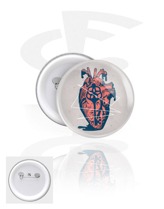 Buttons, Knapp och hjärtdesign, Bleck, Plast