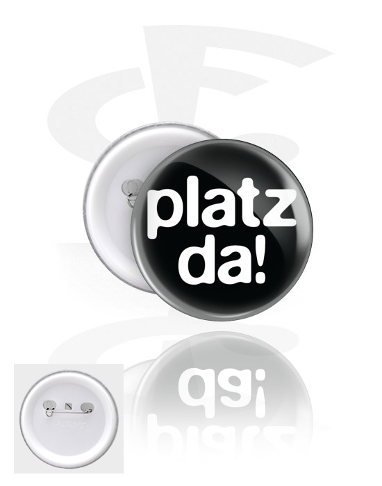 Buttons, Badge, Kunststof, Blik