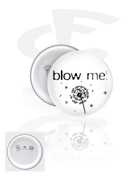 Buttons, Knapp med dandelion design, Bleck ,  Plast