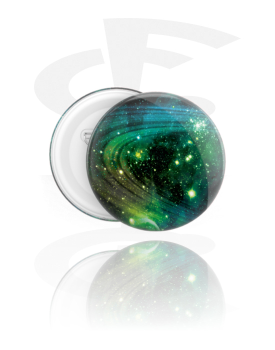 Buttons, Button with galaxy design, Tinplate, Plastic