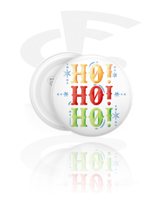 Spille, Spilla personalizzata con design natalizio, Plastica, Latta