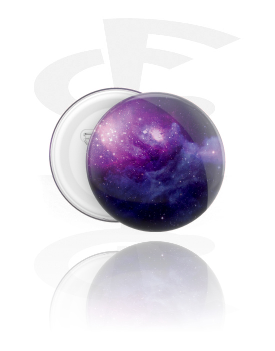 Buttons, Button with galaxy design, Tinplate, Plastic
