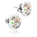 Pendientes, Pendientes con diseño navideño, Acero quirúrgico 316L