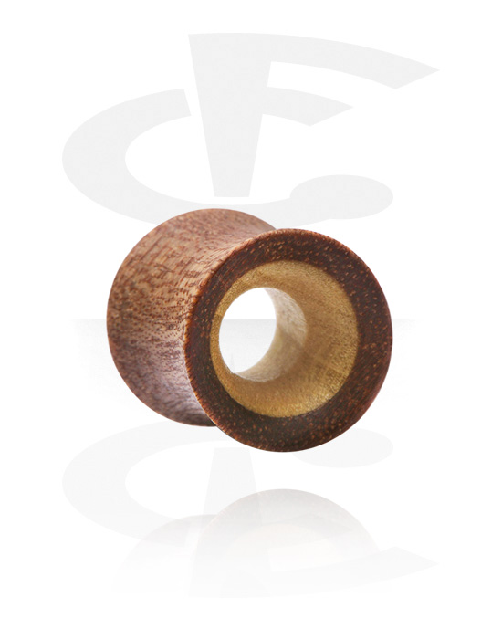 Tunnels & Plugs, Double flared tunnel (hout), Hout
