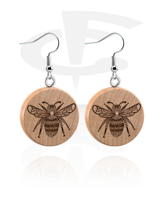 Ohrringe, Ohrringe mit Insekt-Design, Holz