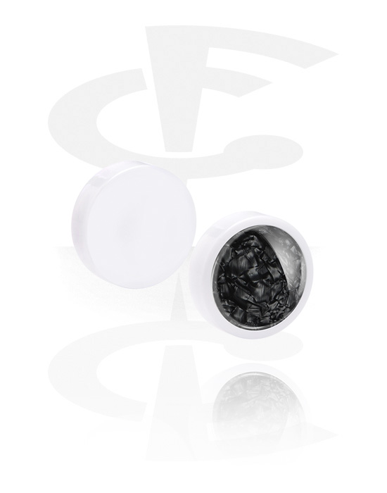 Falešné piercingové šperky, Magnetický falešný plug s designem imitace perleti, Akryl