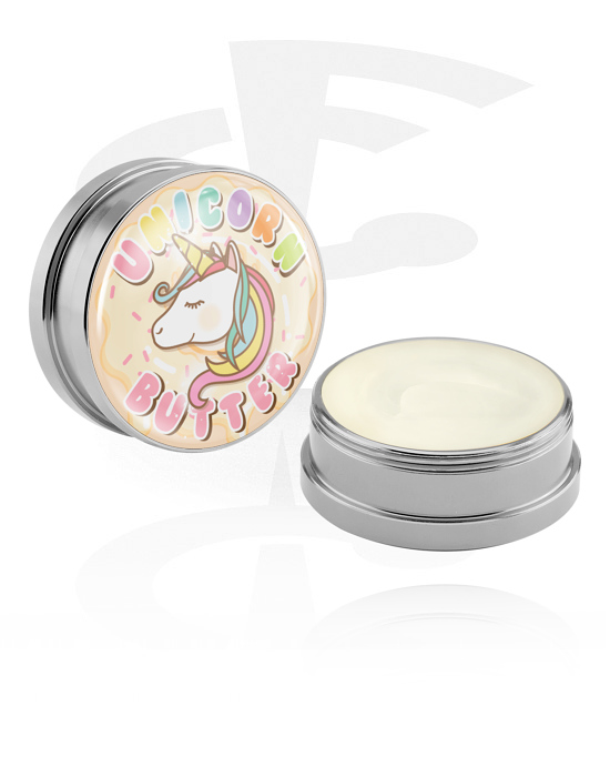Cleansing and Care, Conditioning Creme and Deodorant for Piercings "Unicorn-Butter", Aluminium Container