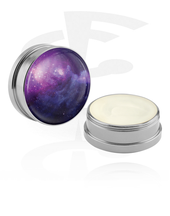 Čišćenje i njega, Regenerirajuća krema i dezodorans za piercing s dizajnom galaksije, Aluminijski spremnik