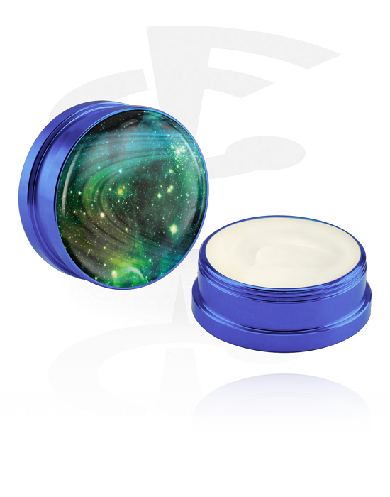 Reinigung und Pflege, Pflegecreme und Deodorant für Piercings mit Galaxie-Design, Aluminium Behälter