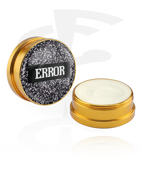 Reiniging en verzorging, Conditioning creme en deodorant voor piercings met Opdruk ‘Error’, Aluminium container