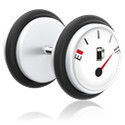 Faux piercings, Faux plug avec motif course automobile, Acrylique, Acier chirurgical 316L
