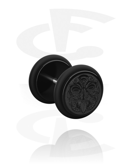 Faux plug avec design gravé au laser (Acrylique/Acier chirurgical 316L