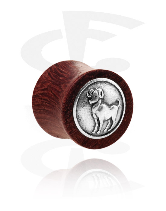 Tunely & plugy, Double Flared Plug with Steel Inlay, Wood