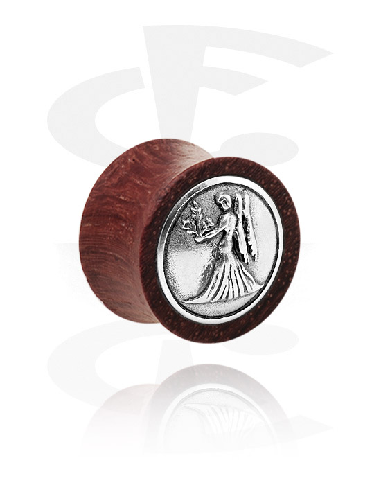 Tunely & plugy, Double Flared Plug with Steel Inlay, Wood