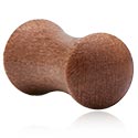 Double flared plug (wood) with convex front