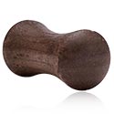 Double flared plug (wood) with convex front
