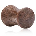 Double flared plug (Madeira) com frente convexa