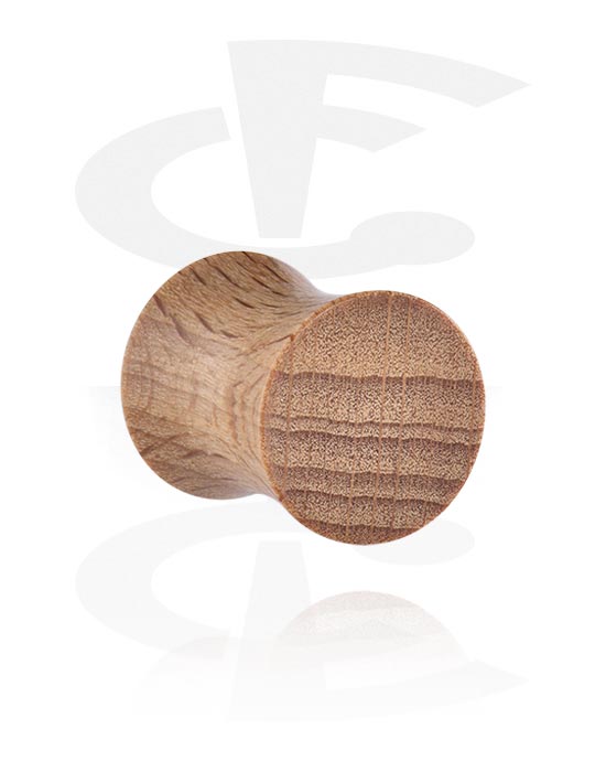 Alagutak és dugók, Double flared plug (wood), Fa