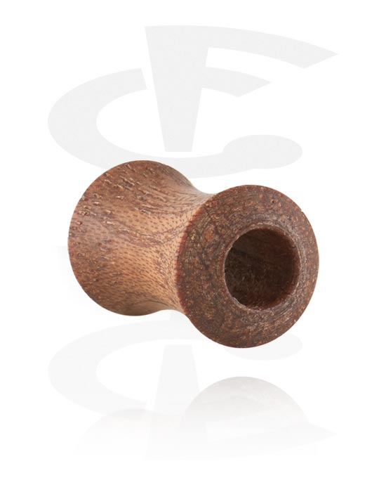 Tunnels & Plugs, Double flared tunnel (hout), Hout