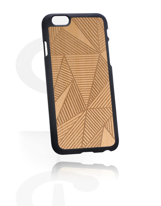 Phone cases, Mobile Case with Wooden Inlay and Lasered Wood Inlay, Plastic, Elm Wood