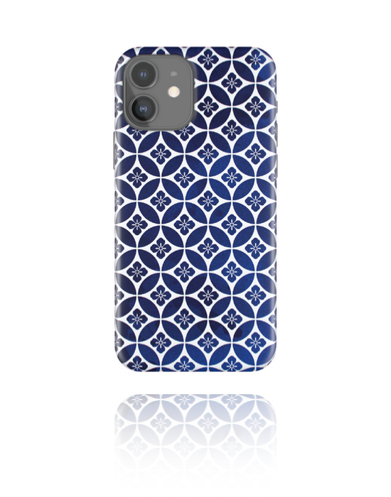 Capas para telemóvel, Capa para telemóvel com mosaico azul marinho, Plástico