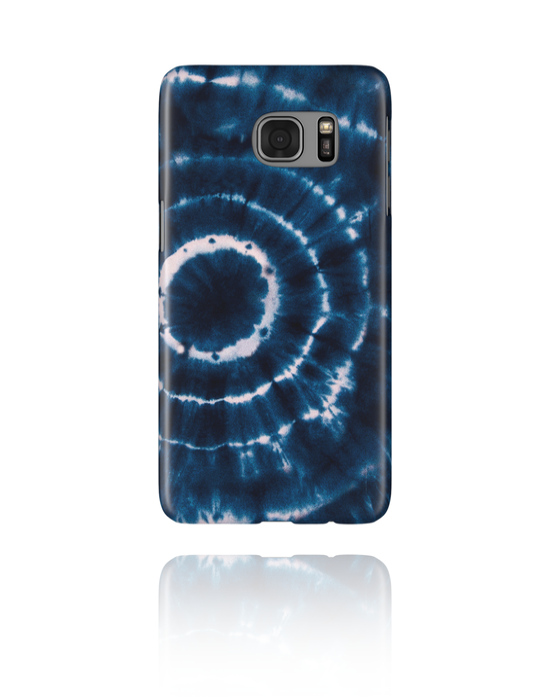 Phone cases, Mobile Case with blue batik tie-dye design, Plastic