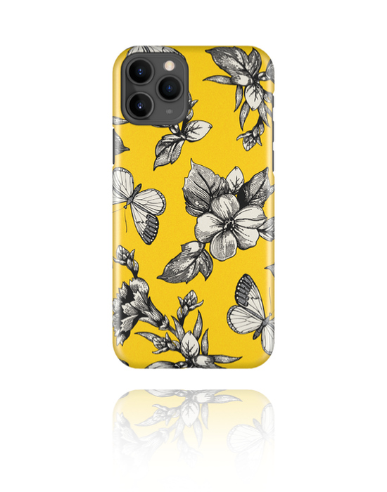 Coques de portable, Coque de portable avec design jaune "let it be", Plastique