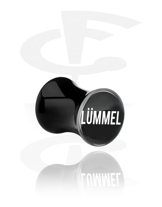 Tunnels & Plugs, Black Double Flared Plug, Acrylic